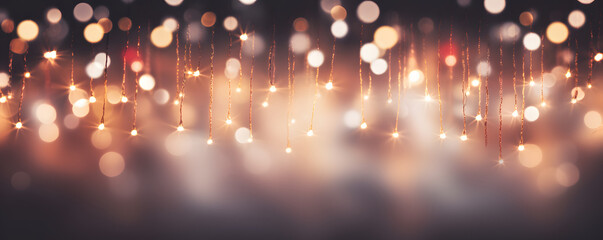 Hintergrund mit Glitter, Lichter, Lichterkette, Funkeln, Sterne in rot, gold, wei&szlig; und schwarz als bokeh Banner