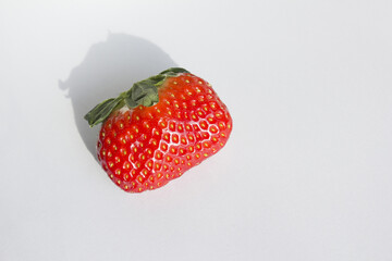 fresh strawberry isolated white background