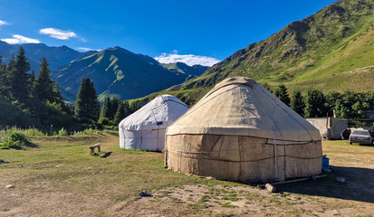 Yurt camping in Central Asia 