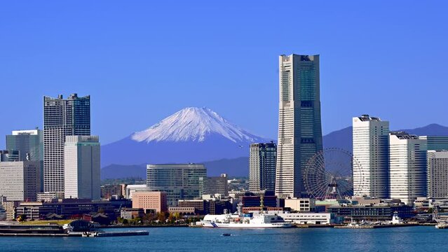 Yokohama cityscape -富士山とみなとみらい-