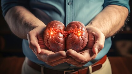 Liver Disease in Human's Hand Photography - obrazy, fototapety, plakaty