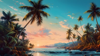 palm trees on the beach