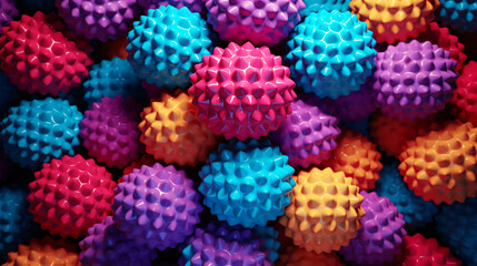 3d Rendering of Colorful Balls