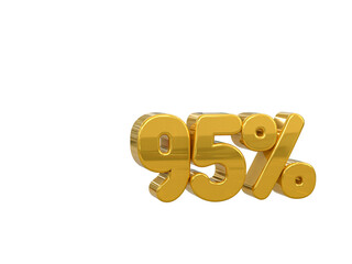 Special offer sale 95% discount sale tags 3d number concept discount promotion sale offer price sign