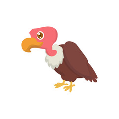 little vulture cartoon vector graphic