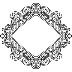 vintage frame handdrawn illustration