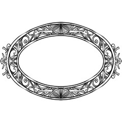 vintage frame handdrawn illustration