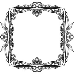 vintage frame handdrawn illustration