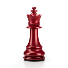 a red chess piece on a white background