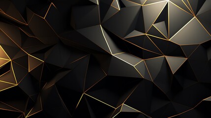a black and gold polygonal background