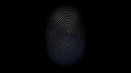 a fingerprint on a black background