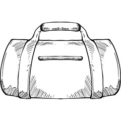 sport bag handdrawn illustration