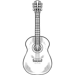 Obraz premium guitar handdrawn illustration