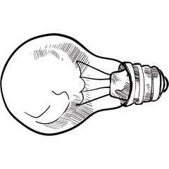 bulb handdrawn illustration
