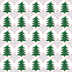 beautiful colorful Christmas background with green spruce