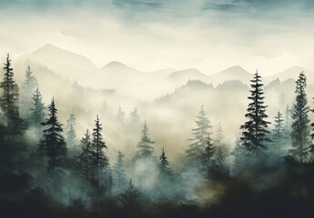 Forest Watercolor Images