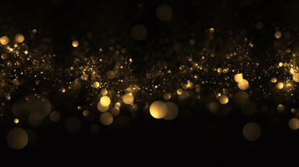 Golden lights weave a mesmerizing tapestry on a stylish black backdrop.