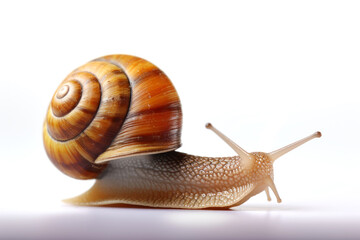 Snail isolated on white background.generative ai