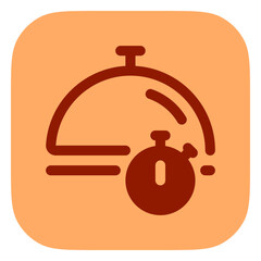 Editable food cooking time, serving time, delivery time vector icon. Part of a big icon set family. Perfect for web and app interfaces, presentations, infographics, etc