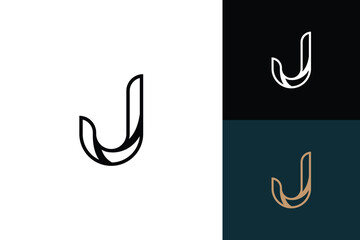 letter j monogram vector logo design