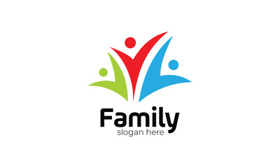 Logo teamwork people networking connection support team minimalist concept corporate industry