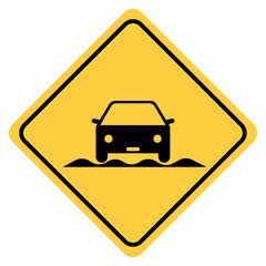 Bumpy road sign symbol