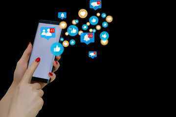Phone virtual notifications social media