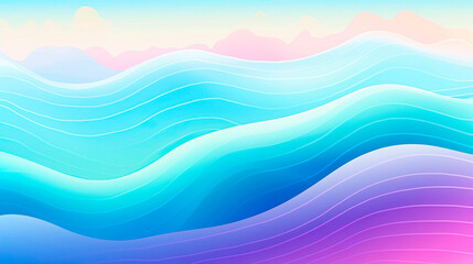 Serene abstract waves in pastel pink and blue hues.
