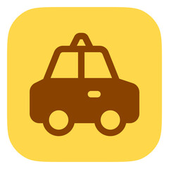 Obraz premium Editable taxi cab vector icon. Vehicles, transportation, travel. Part of a big icon set family. Perfect for web and app interfaces, presentations, infographics, etc