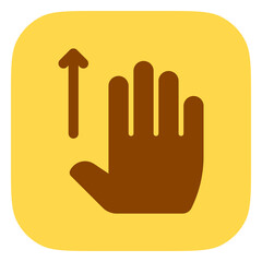 Editable four fingers swipe up vector icon. Part of a big icon set family. Perfect for web and app interfaces, presentations, infographics, etc
