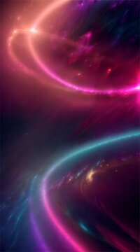 Colorful Space Background and  Glowing Galaxy