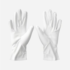 White gloves isolated on a white background