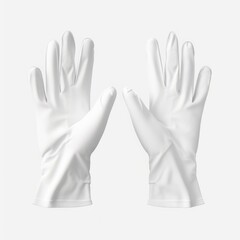 Obraz premium White gloves isolated on a white background