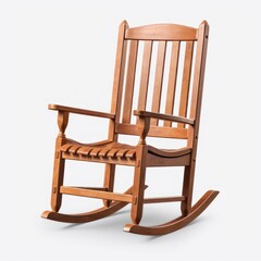 Wooden Rocking Chair for Feeding isolated on a white background