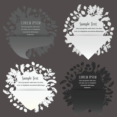 Vector illustrations for floral or herbal products