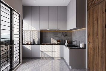 Creating a Luxurious and Contemporary Kitchen That's Timeless 3d render