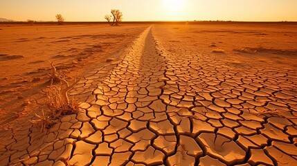Ravaging Impacts of Climate Change. Cataclysmic Dryness Consumes the Terrestrial Landscape