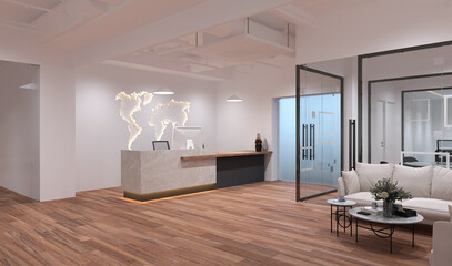 Transform Your Boring Office into a Productive and Inviting Space reception office entry