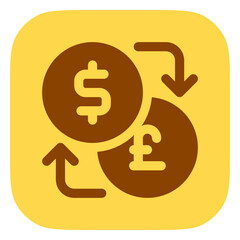 Editable currency exchange vector icon. Part of a big icon set family.  Finance, business, investment, accounting. Perfect for web and app interfaces, presentations, infographics, etc