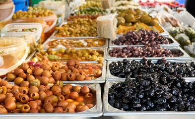 Frutas en un mercadillo callejero
