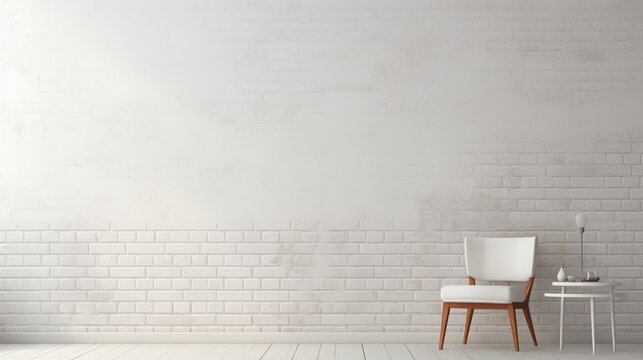 a minimalist composition of white painted bricks, creating a clean and understated background with a touch of industrial chic.