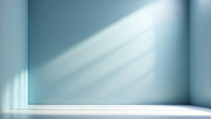 Soft light blue background with a diagonal light beam creating a peaceful and serene ambiance for various uses