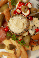 Fresh and Delicious Organic Vegetable Salad with Fruit for Healthy Eating. Fresh and delicious organic fruit salad, close-up. Healthy eating.