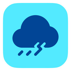 Editable thunderstorm vector icon. Part of a big icon set family. Perfect for web and app interfaces, presentations, infographics, etc