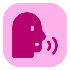 Editable speech recognition, voice command vector icon. Part of a big icon set family. Perfect for web and app interfaces, presentations, infographics, etc