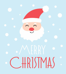 christmas card with santa claus