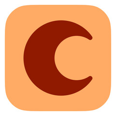 Editable vector crescent moon icon. Part of a big icon set family. Perfect for web and app interfaces, presentations, infographics, etc