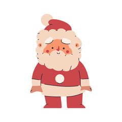 Cute Santa Claus vector cartoon Christmas character.