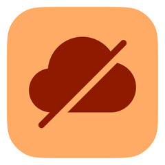 Editable vector no cloud connection icon. Part of a big icon set family. Perfect for web and app interfaces, presentations, infographics, etc
