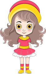 beautiful girl wearing christmas theme outfit with cute short skirt